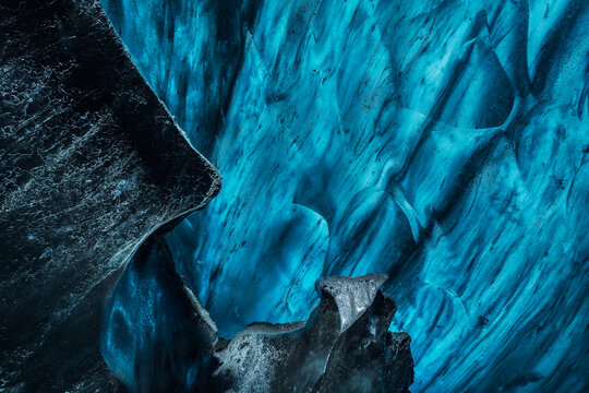 Rough Icy Surface Of Glacier