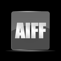 AIFF File Icon, Flat Design Style