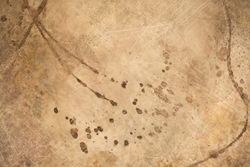 Vintage antique papyrus paper texture, abstract wall surface background, spotted surface texture with copy space, unusual beige surface background.