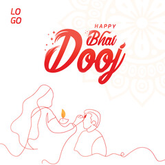 Bhai dooj Indian festival white background