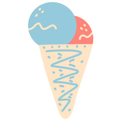 ice cream flavor in cones