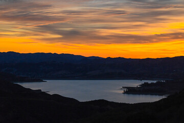 Castaic Lake at Sunset