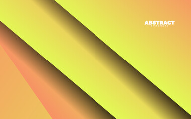 Abstract papercut banner background yellow color