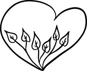 Heart Ornate Line Art
