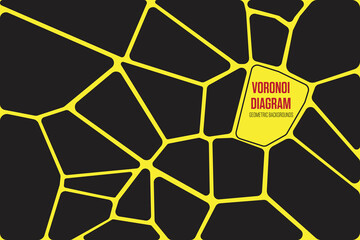 Voronoi diagram geometric tile texture, background, stone texture, print fabric vector mosaic patterns. Irregular cells background pattern. 2D Geometric shapes.