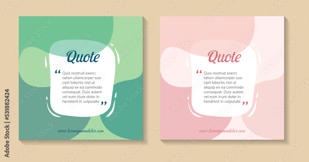 Poster quote frames blank templates set. text in brackets, citation empty speech bubbles, quote bubbles. te