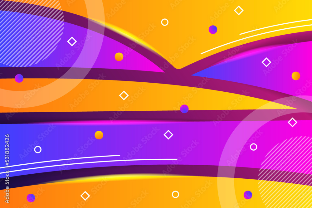 Aufkleber abstract modern paper cut background with colorful gradient. combination of yellow and purple violet