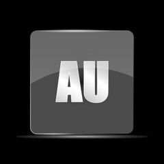 AU File Icon, Flat Design Style