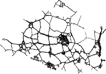 Crack in the wall. Grunge vector background.