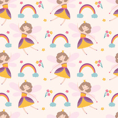 seamless pattern with princess 