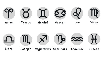 zodiac signs set