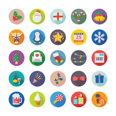 Christmas, Party and Celebrations Vector Icons 

