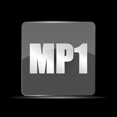 MP1 File Icon, Flat Design Style