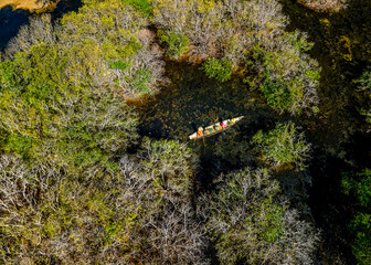Amazing scenery in Ru Cha mangroves in Hue city, Vietnam.