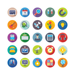 School and Education Vector Icons 

