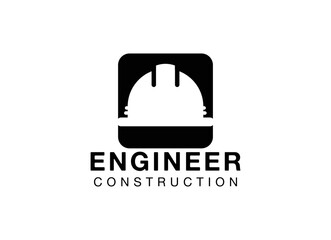 Construction logo vector template. Helmet logo vector