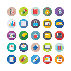 School and Education Vector Icons 

