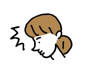 何かを見て驚く女性