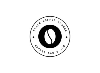 Minimalist black coffee shop logo design template