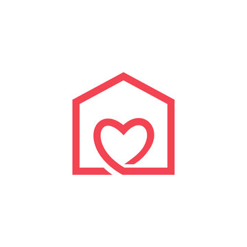 love home logo icon vector