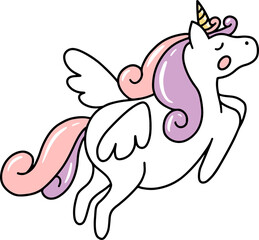 Unicorn Cartoon Clip Art
