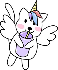 Unicorn Cat illustration
