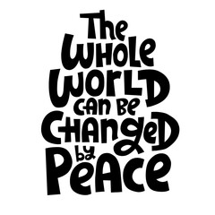 Obraz premium Peace vector lettering