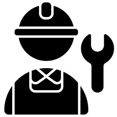 worker solid icon