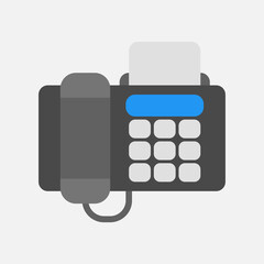 Fax icon in flat style about communication, use for website mobile app presentation