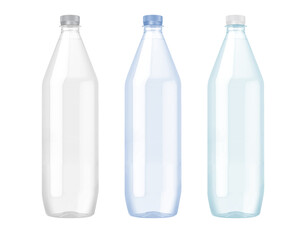 Collection of water bottle isolated