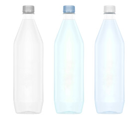 Collection of water bottle isolated