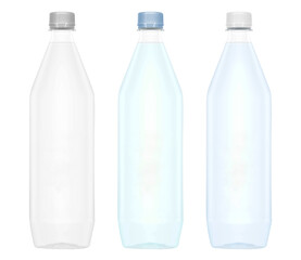 Collection of water bottle isolated