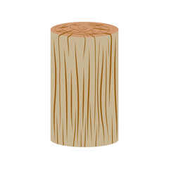 stump. The log is decorative. Interior element. Boho, scandinavian style. Log stand. Vector illustration.