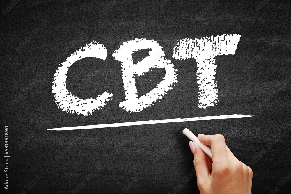 Aufkleber cbt computer based training - education that is primarily administered using computers rather than a