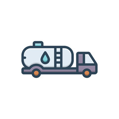 Color illustration icon for oil fuel