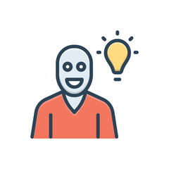 Color illustration icon for realize