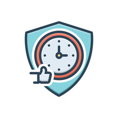 Color illustration icon for reliability