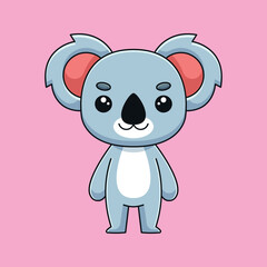 cute koala cartoon doodle art hand drawn concept vector kawaii icon illustration