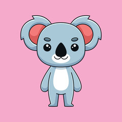 cute koala cartoon doodle art hand drawn concept vector kawaii icon illustration