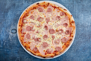 italian pizza on the white plate