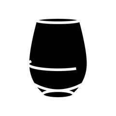 goblet wine glass glyph icon vector. goblet wine glass sign. isolated symbol illustration