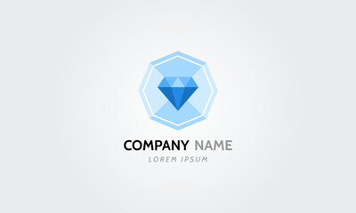 Diamond concept logo Template. value icon. sign design. Creative graphic vector Illustration