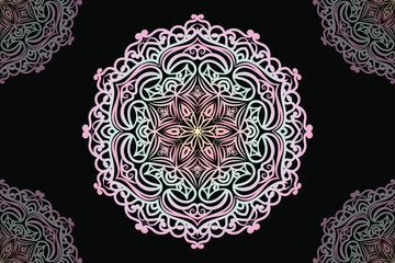 Ornamental round ornament. Lace pattern. Mandala  Background Design.