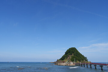 晴れた日の白山島