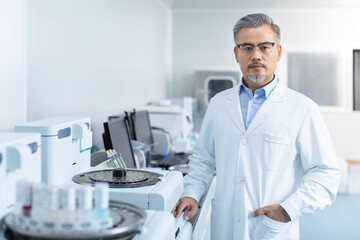 Portrait of male researcher in laboratory