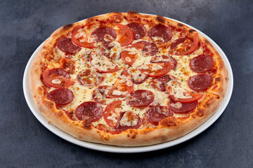 italian pizza on the white plate