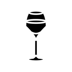 cocktail wine glass glyph icon vector. cocktail wine glass sign. isolated symbol illustration