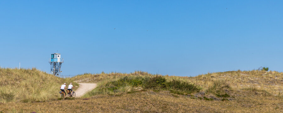 Lookout dunes area of Petten along the Dutch coast of North Holland in The Netherlands