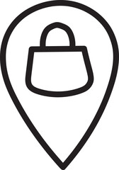 pin location doodle icon