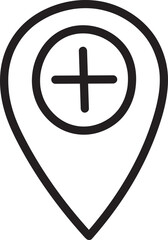 pin location doodle icon